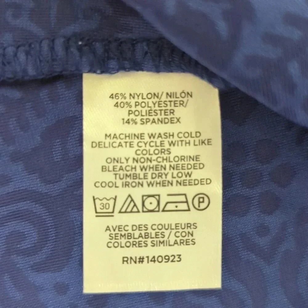 NWT LOFT Mosaic Cozy Velour Top, Cinderella Blue Size M